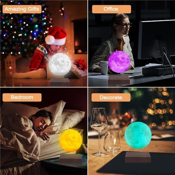 Moon Lamp 3D Printing Magnetic Levitating Moon Light Lamps - Picture 2 of 7